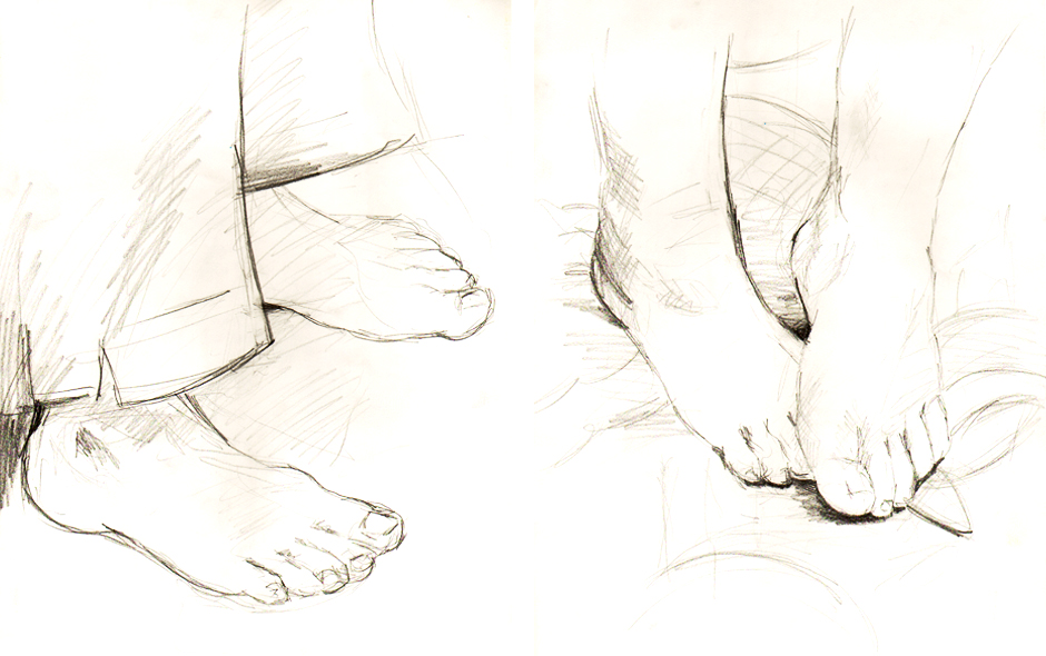 Feet - pencil sketch